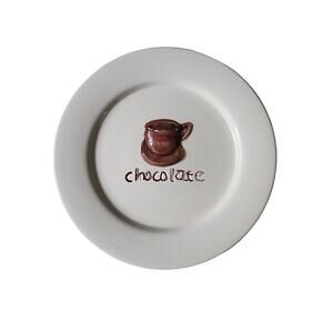 PAI White Brown "Chocolate" Dessert 6" Plates - set of 4